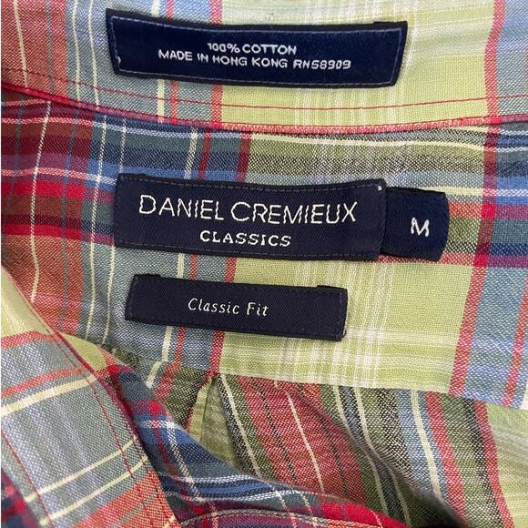 Daniel Cremieux Classics Mens Shirt M Multicolor Plaid Button Down Casual Office - Picture 2 of 8